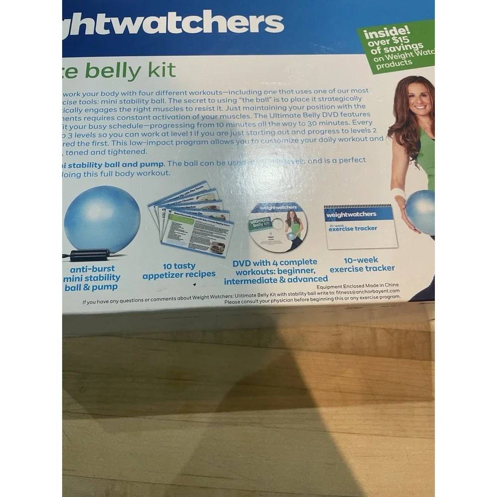 Weight Watchers Ultimate Belly Kit DVD With Mini Stability Ball Exercise
